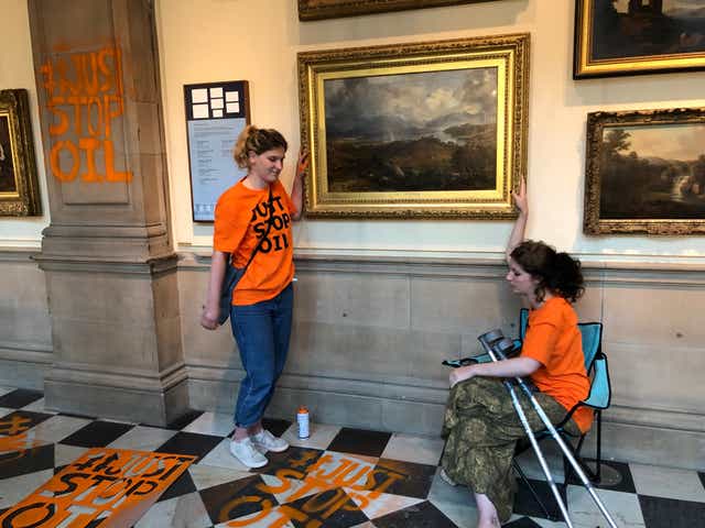 <p>No damage was done to any of the paintings targeted by these young people</p>