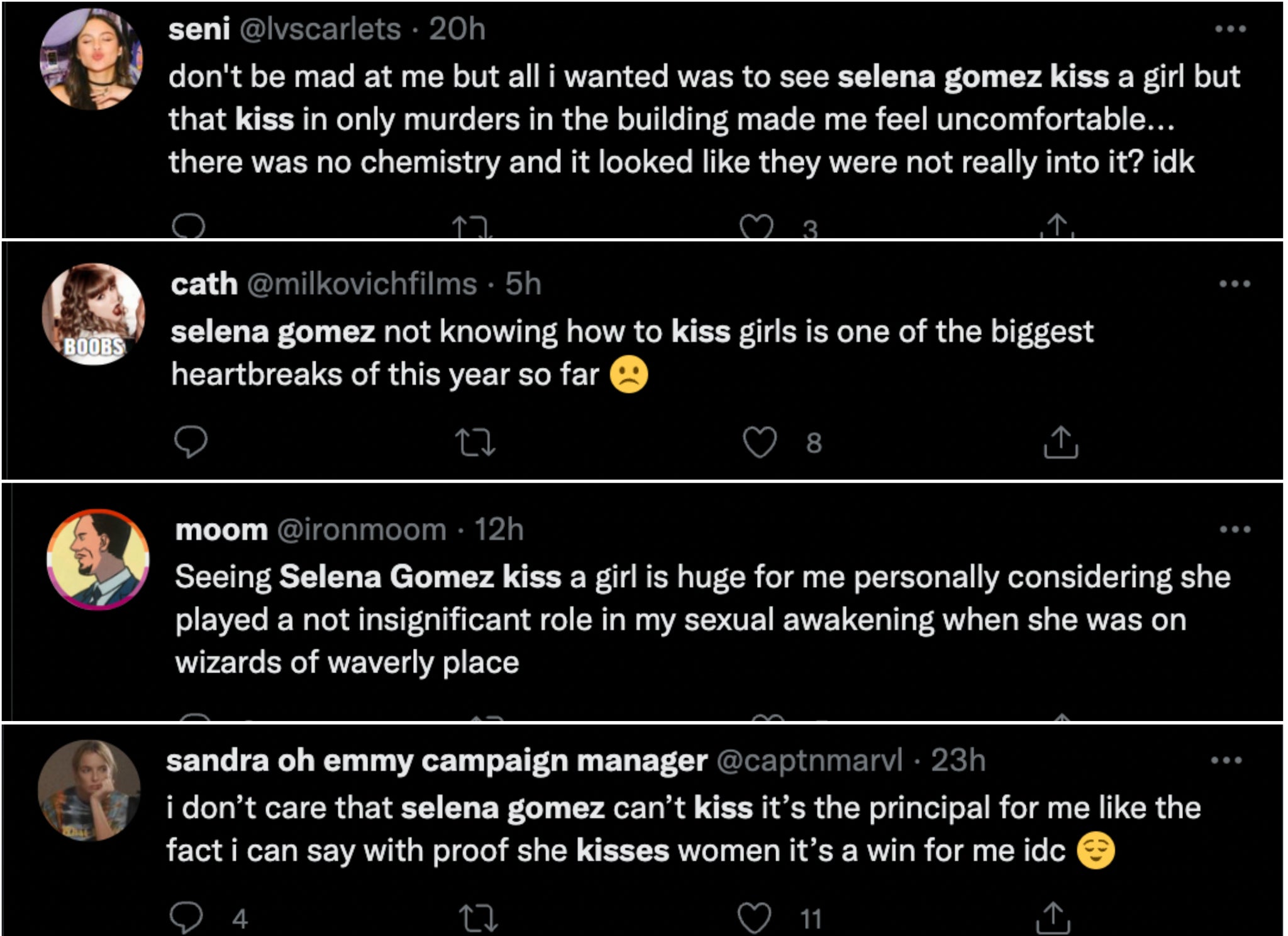 Fan tweets about Selena Gomez and Cara Delevingne kiss
