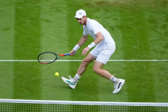 Sir Andy Murray in action against John Isner (Zac Goodwin/PA)