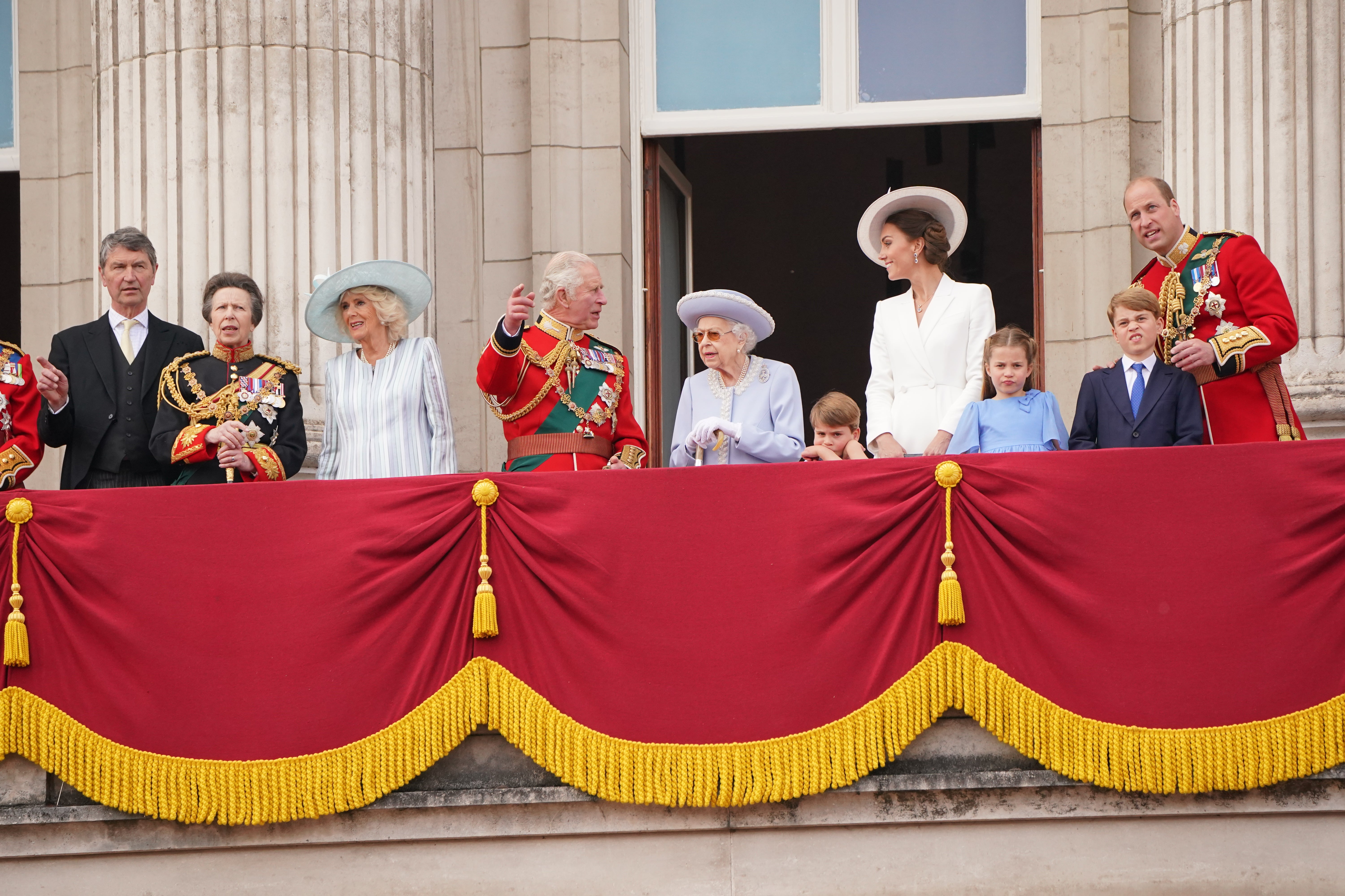 The royal family on the Palace balcony (Jonathan Brady/PA)