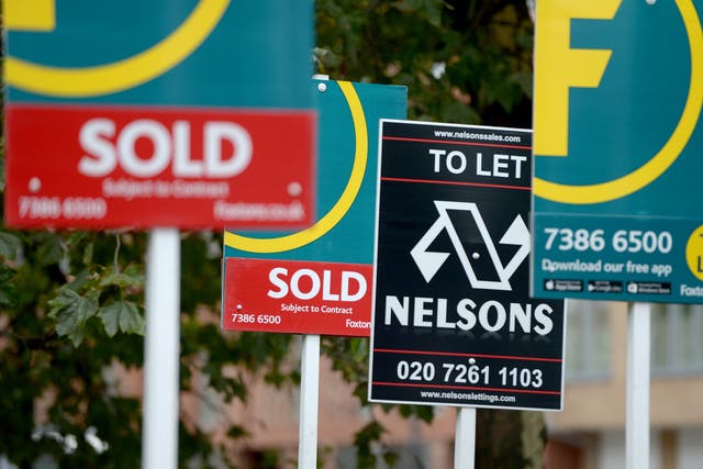 The average UK house price hit a new record high in June but there are ‘tentative signs of a slowdown’, according to an index (Anthony Devlin/PA)