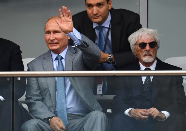 <p>Former F1 boss Bernie Ecclestone has apologised for saying he would ‘take a bullet’ for ‘first class’ Vladimir Putin </p>