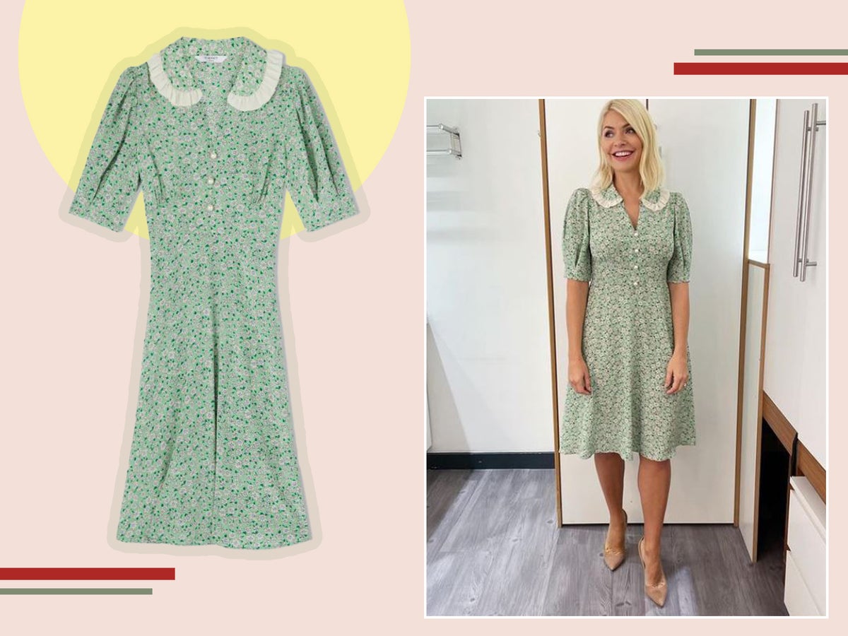 Holly Willoughby’s has once again opted for a dress from her favourite brand – this time in mint green