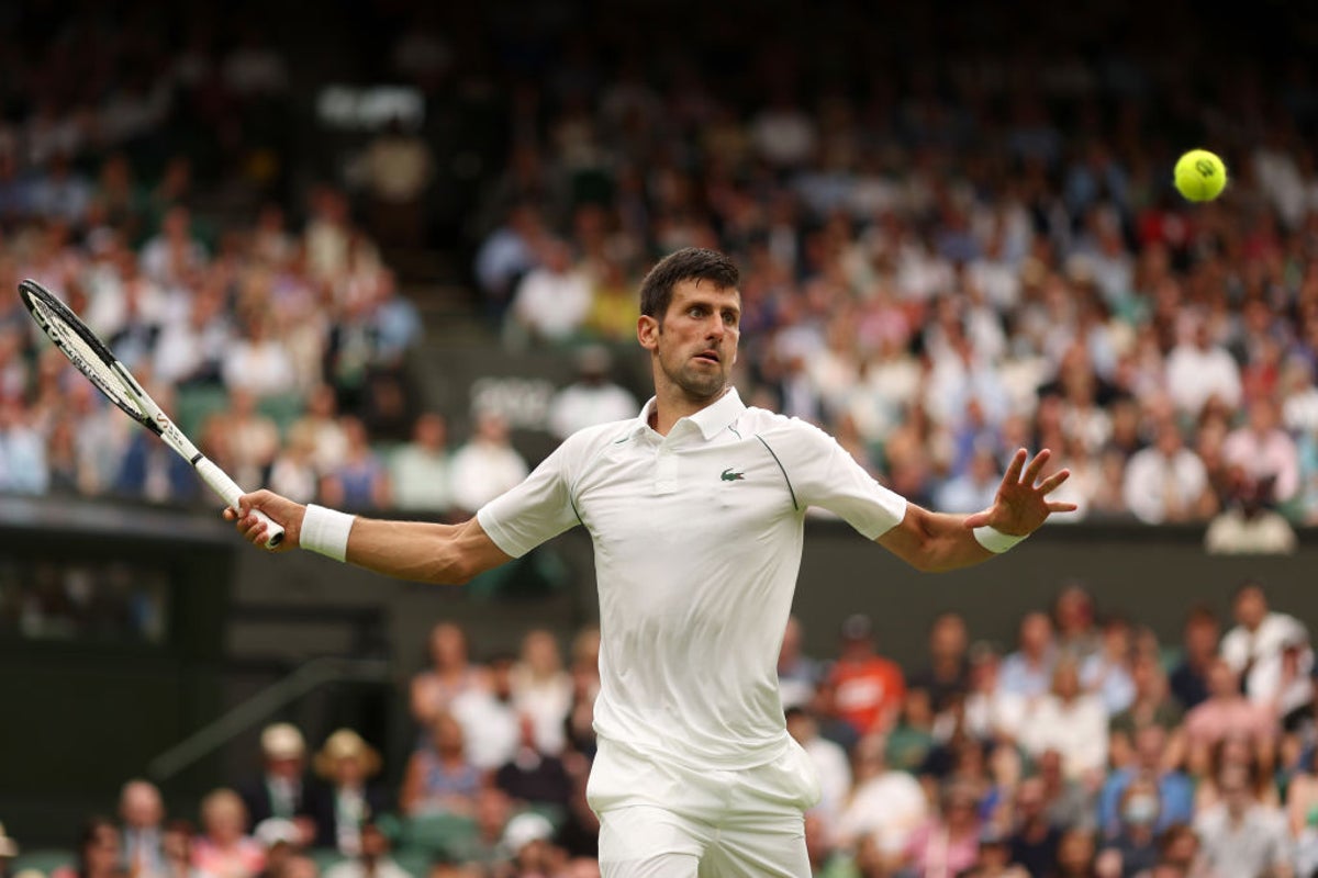 What time is Novak Djokovic playing at Wimbledon today?