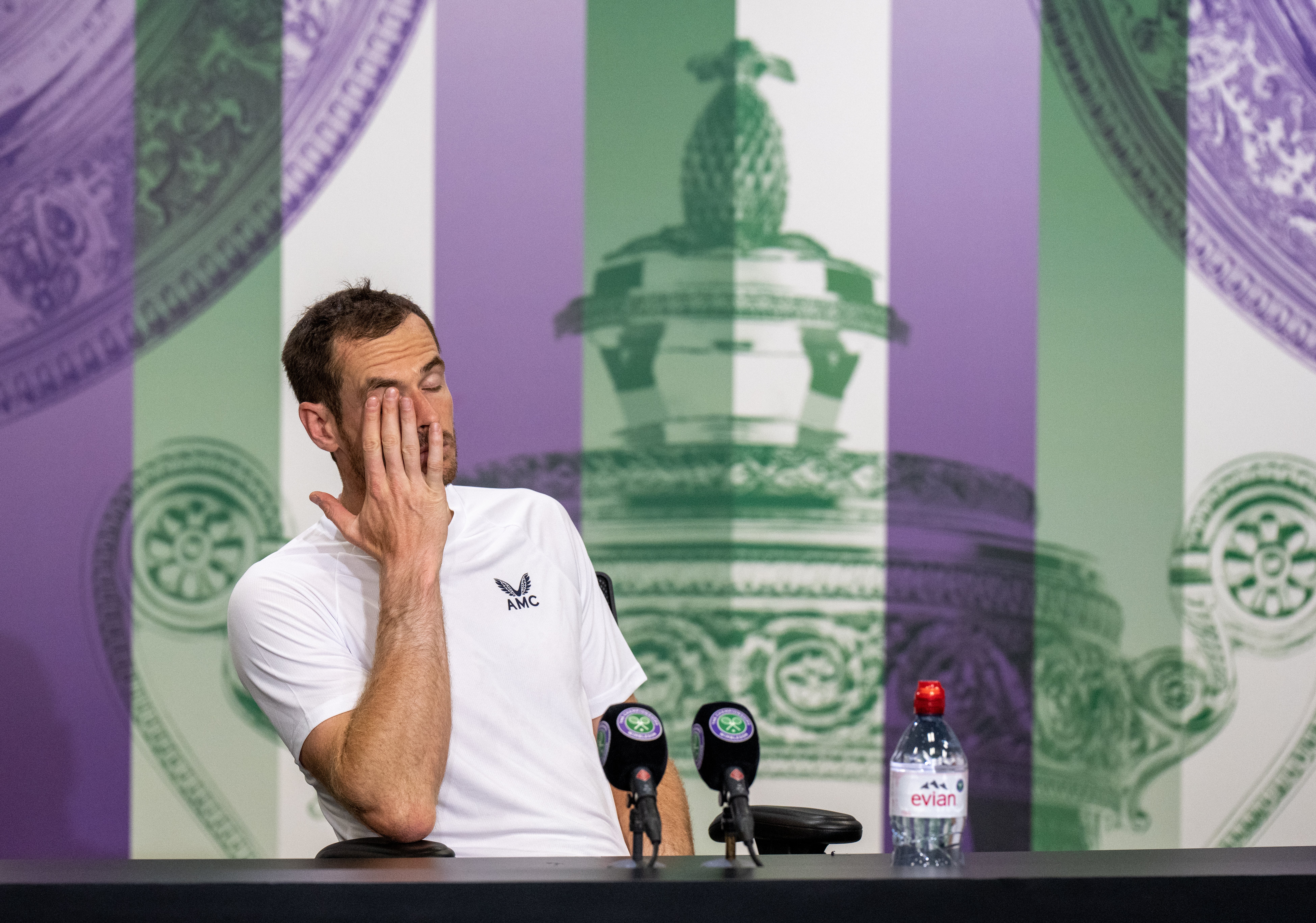 Andy Murray during a press conference following his defeat to John Isner on Wednesday