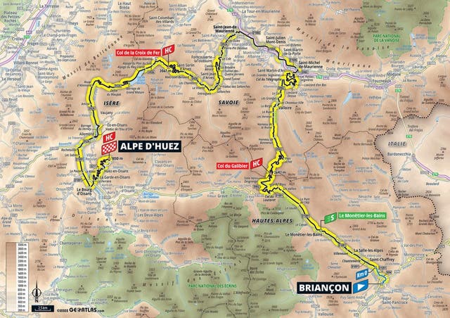 <p>Stage 12 features the iconic Alpe d’Huez climb </p>
