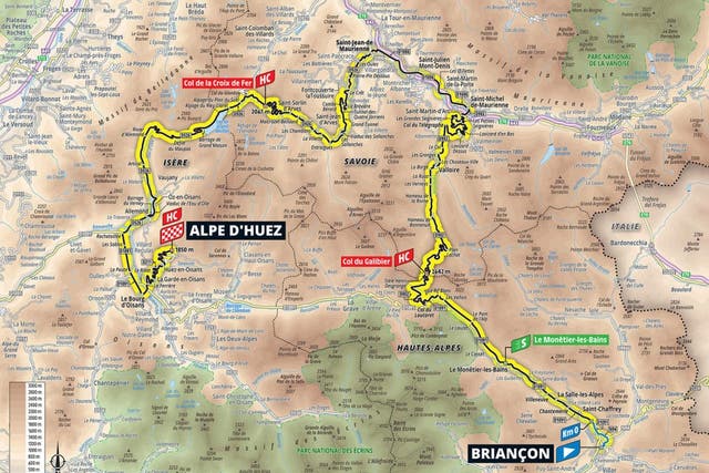 <p>Stage 12 features the iconic Alpe d’Huez climb </p>