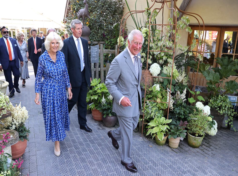 The Prince of Wales and Duchess of Cornwall at the Duchy of Cornwall Nursery in Lostwithiel, Cornwall (Chris Jackson/PA)
