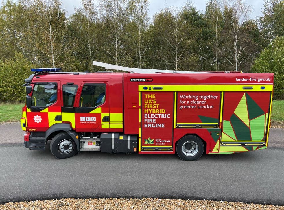 An electrified fire engine is to be deployed in the UK for the first time (London Fire Brigade/PA)