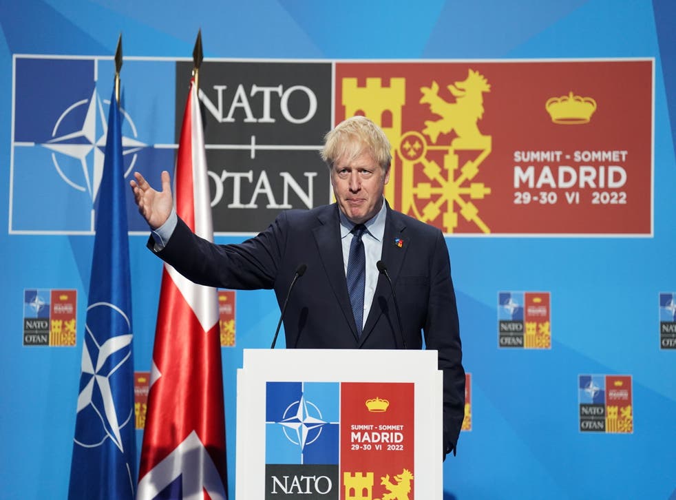 Prime Minister Boris Johnson hit back at the “barbaric” actions of the Russian leader (Stefan Rousseau/PA)
