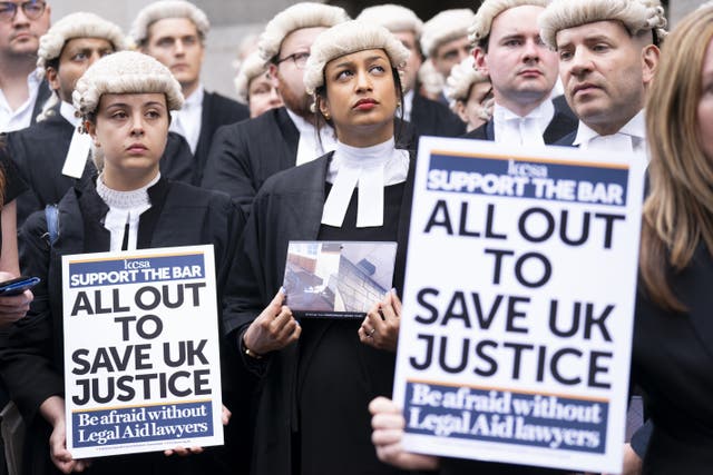 <p>Barristers vow to continue their action (Kirsty O’Connor/PA)</p>