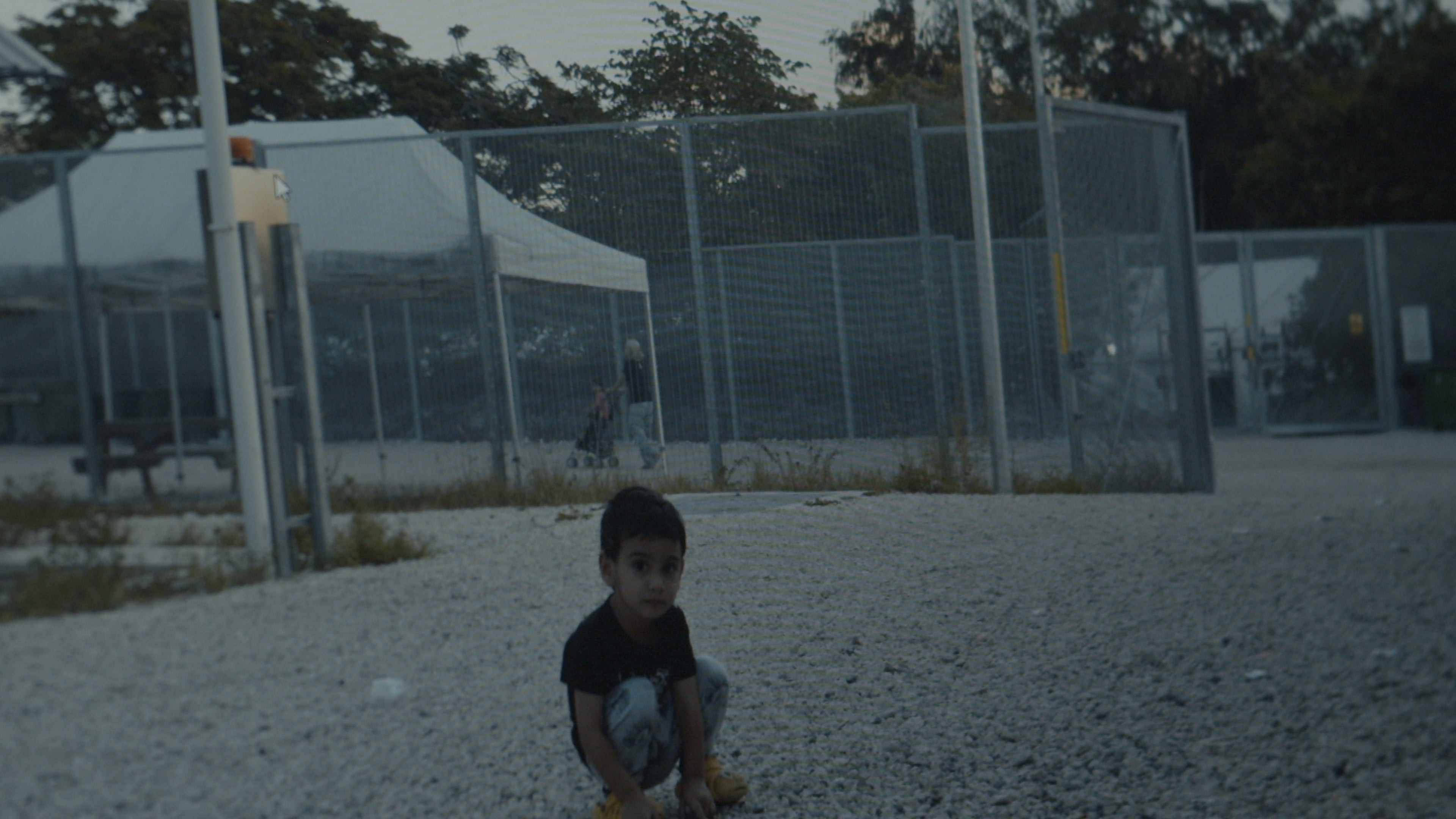 A rare image captured of a child in Nauru detention centre, where cameras are scarce