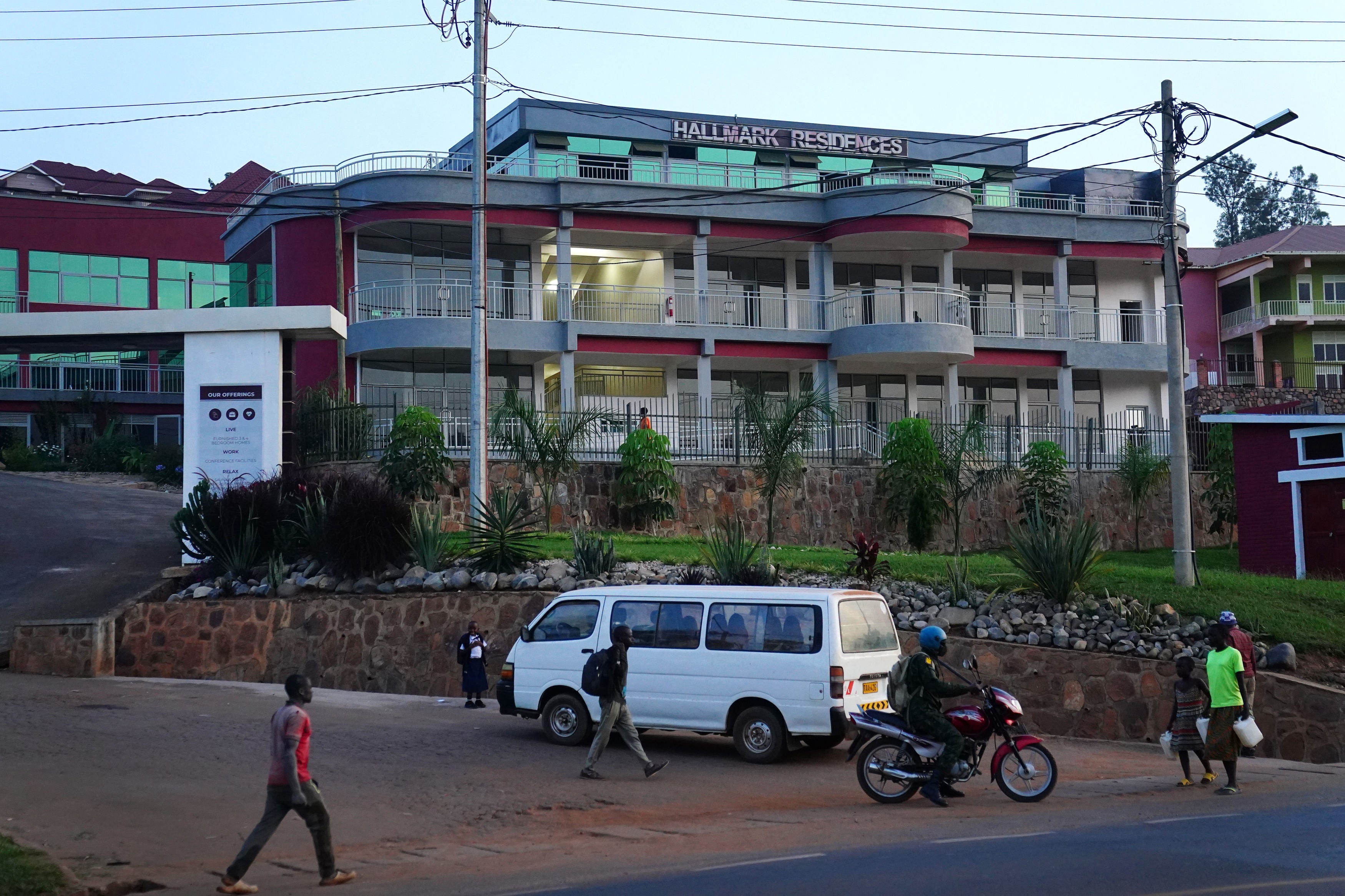 The Hallmark Residences Hotel in Kigali, Rwanda, where it is believed migrants from the UK are expected to be taken when they arrive