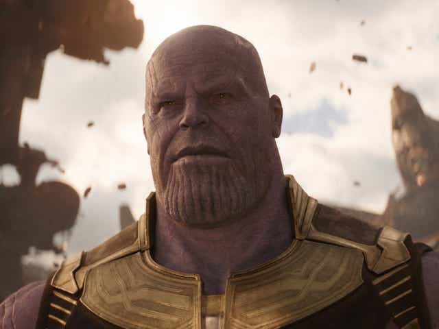 <p>Josh Brolin as Thanos in ‘Avengers: Infinity War'</p>