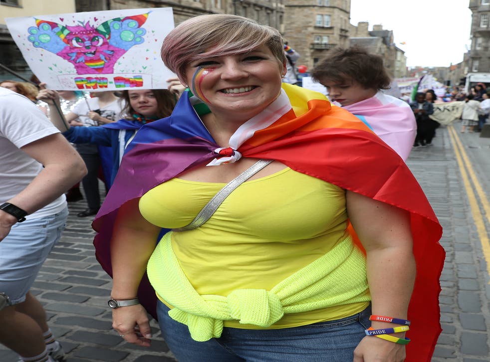 SNP MP Hannah Bardell at a Pride rally (Andrew Milligan/PA)