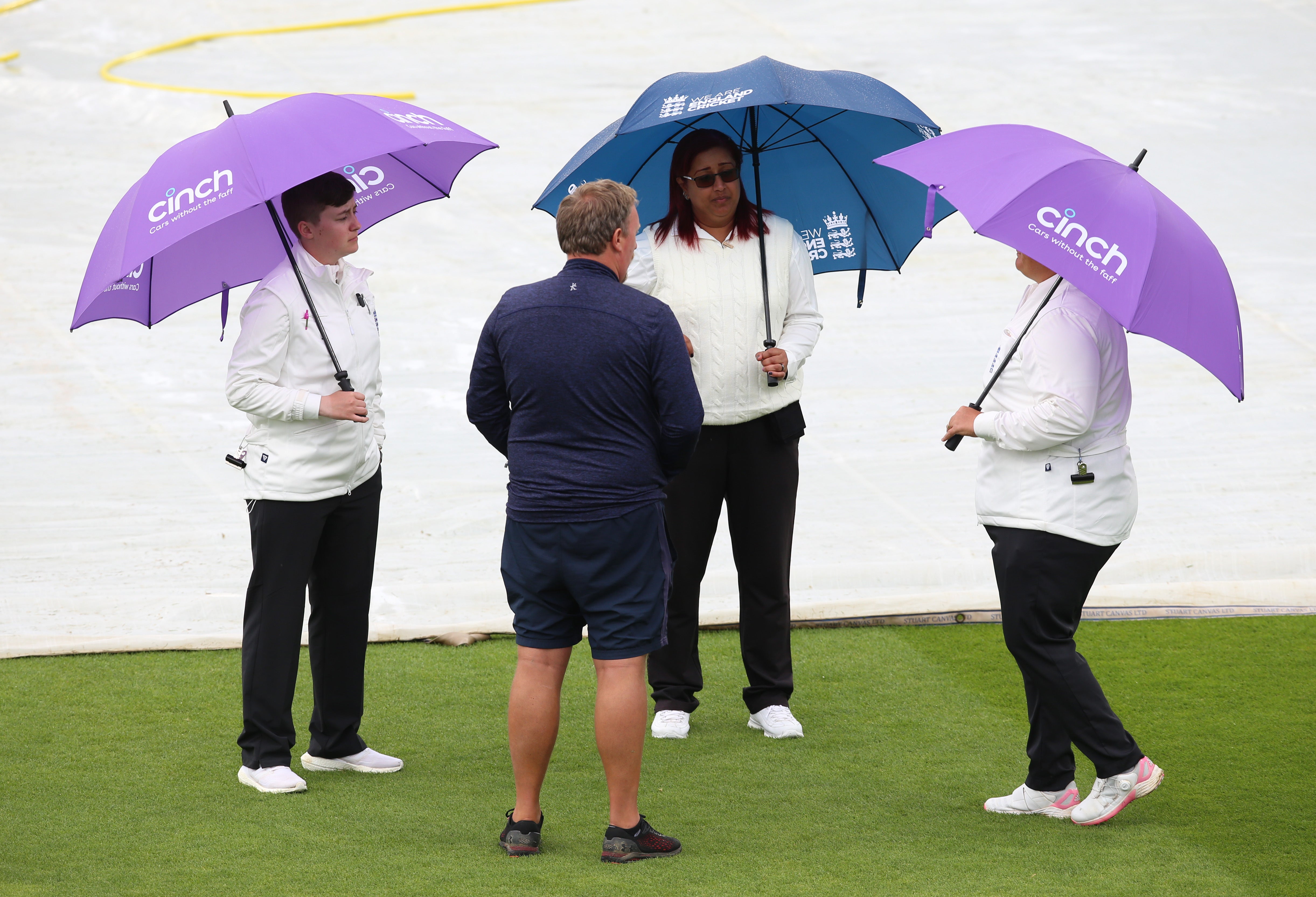 Rain thwarted any chance of a result (Nigel French/PA)