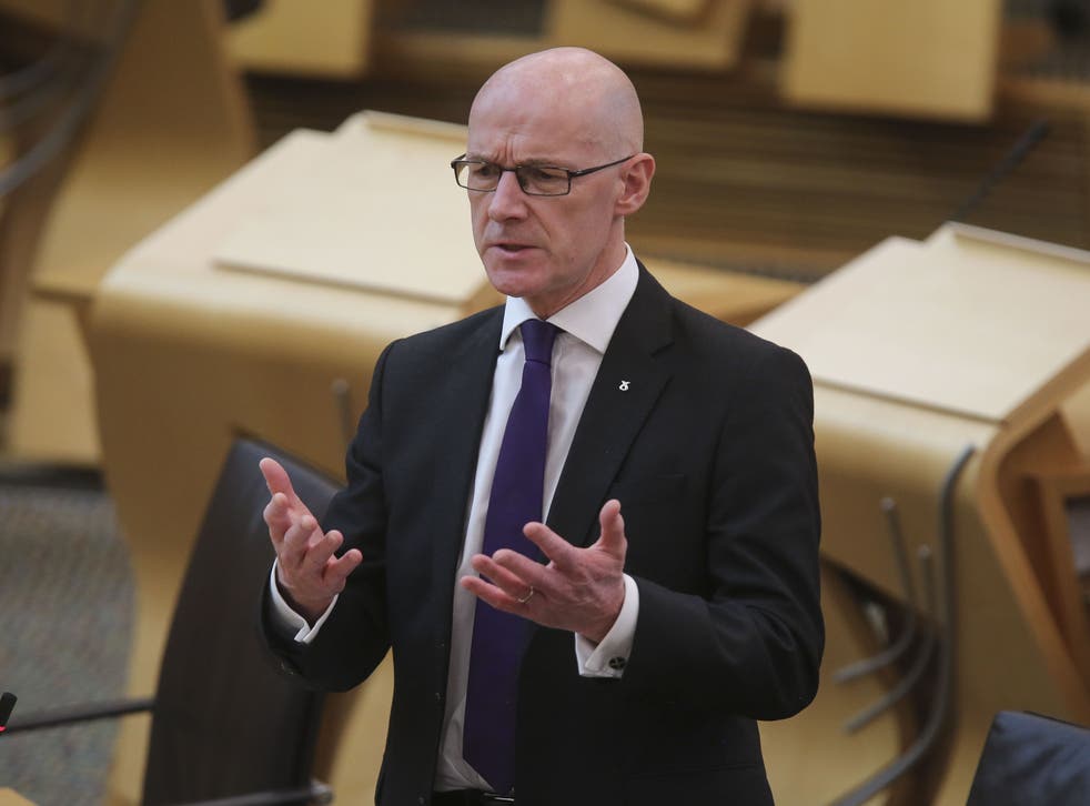 Deputy First Minister John Swinney will cover Kate Forbes’ maternity leave which is due to start in July (Fraser Bremner/Daily Mail/PA)