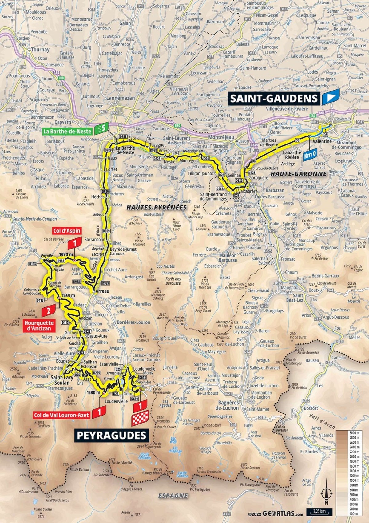 Tour de France 2022 stage 17 preview: Route map and profile of road to Peyragudes today
