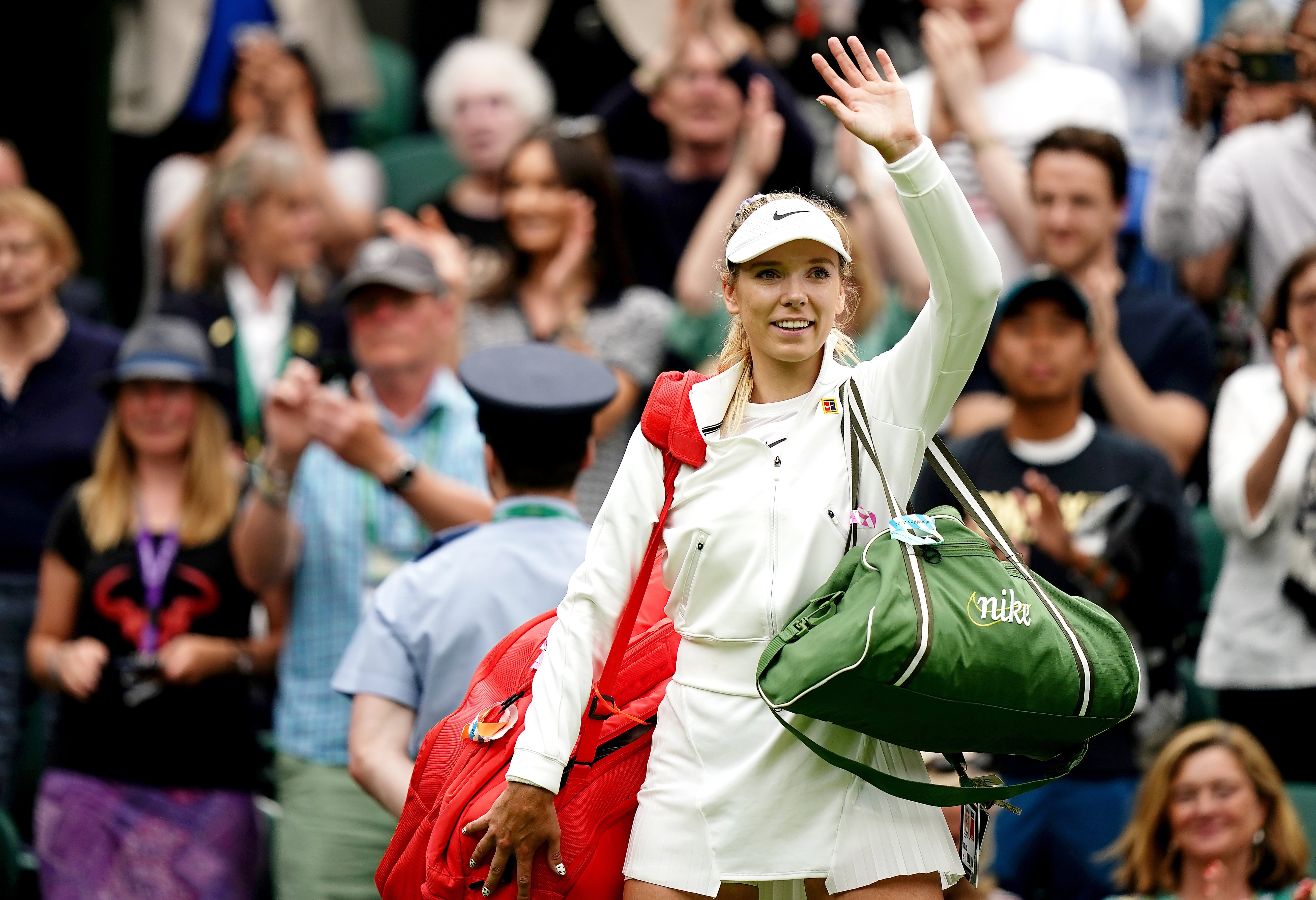 Katie Boulter produced a memorable victory on Centre Court (Aaron Chown/PA)