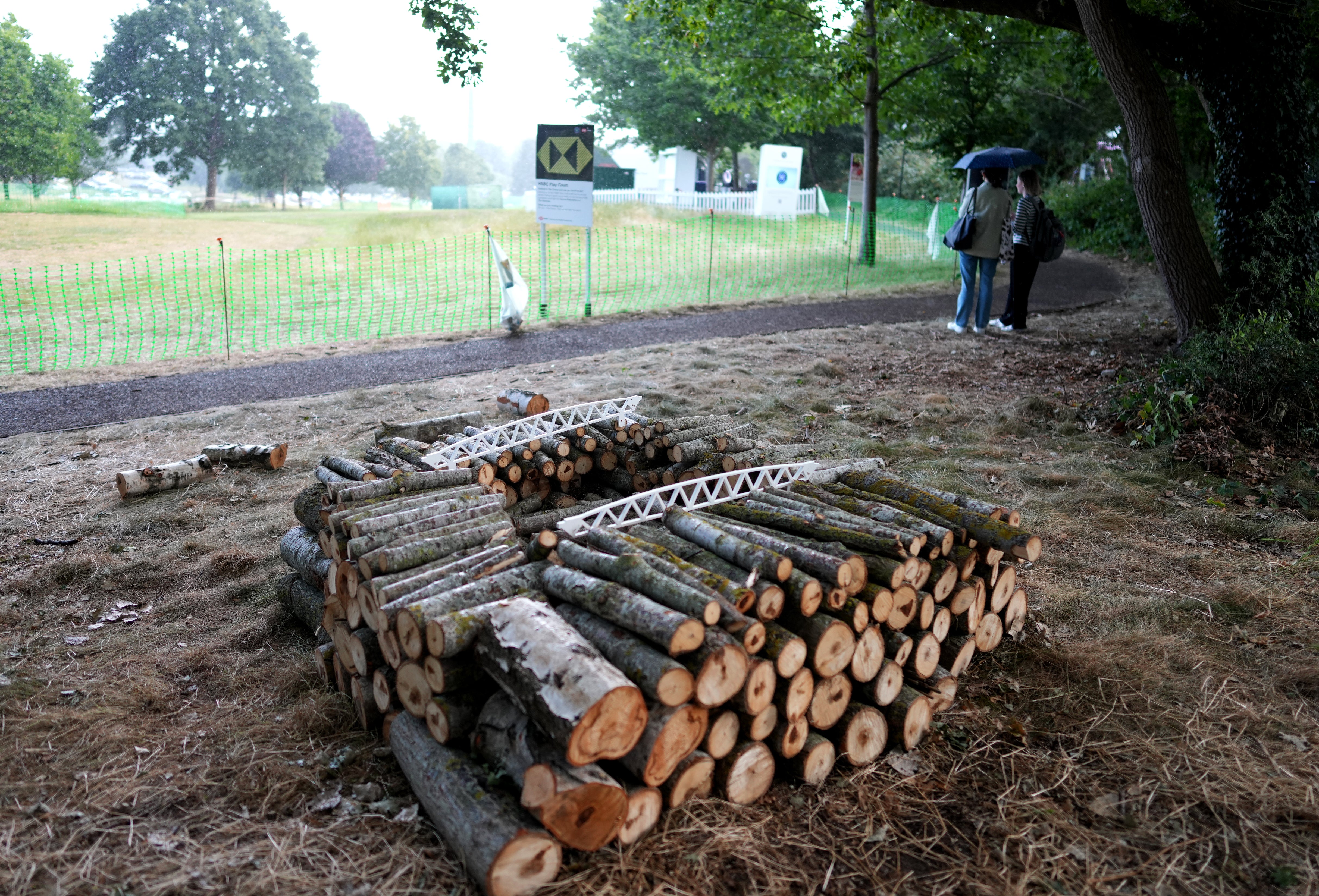 People queueing for entry to Wimbledon can enjoy a new Centre Court shaped bug hotel (Zac Goodwin/PA)