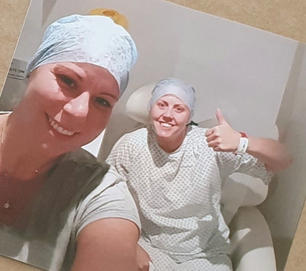 Aimee with Anna who is smiling during IVF egg collection (Collect/PA Real Life)