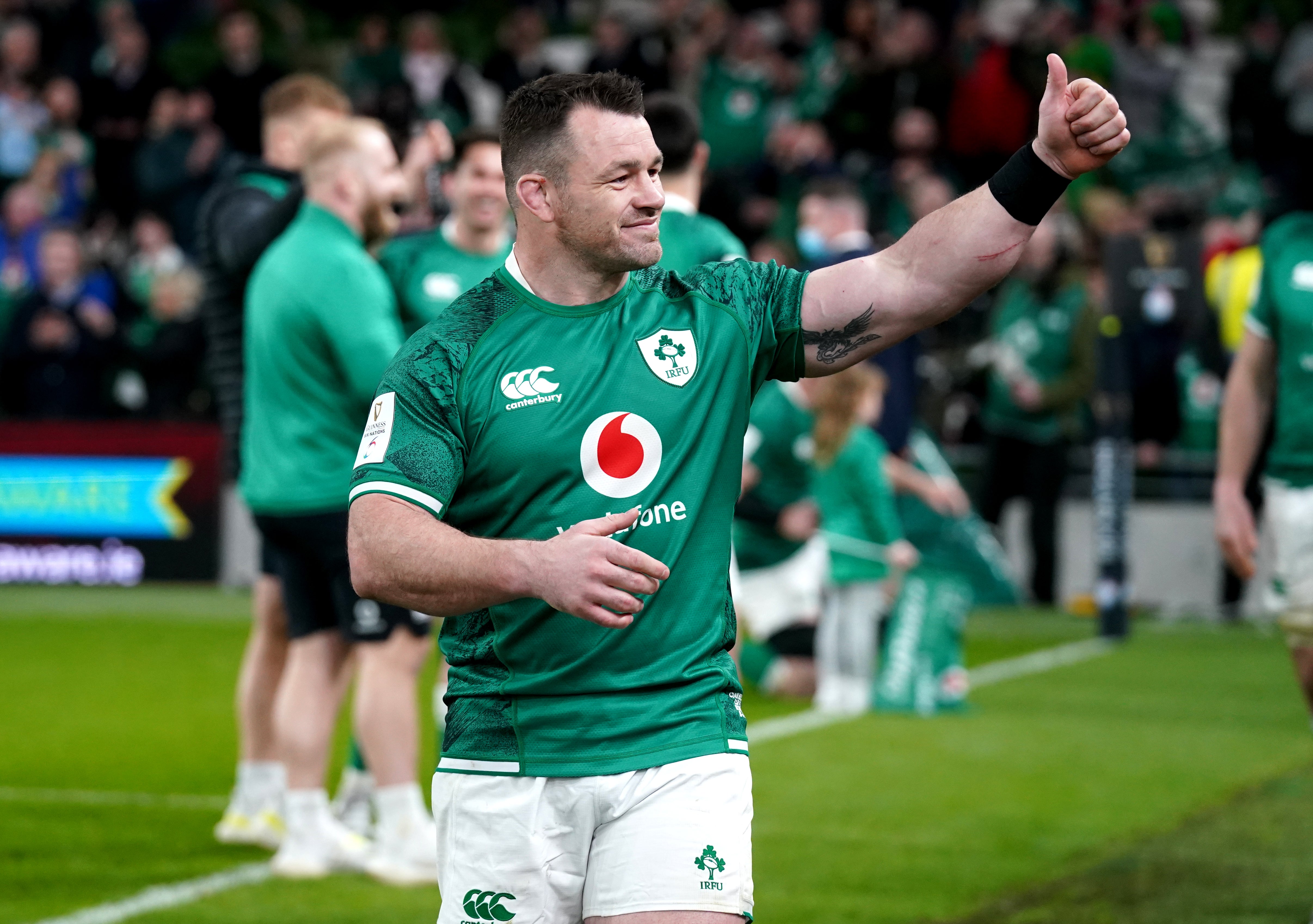 Cian Healy, pictured, twice replaced Jeremy Loughman (Brian Lawless/PA)