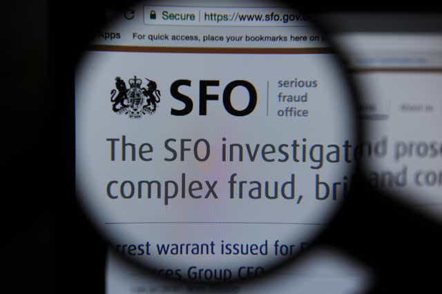 The Serious Fraud Office website (Alamy)