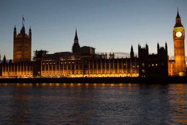 A general view of the Houses of Parliament, Westminster, London.