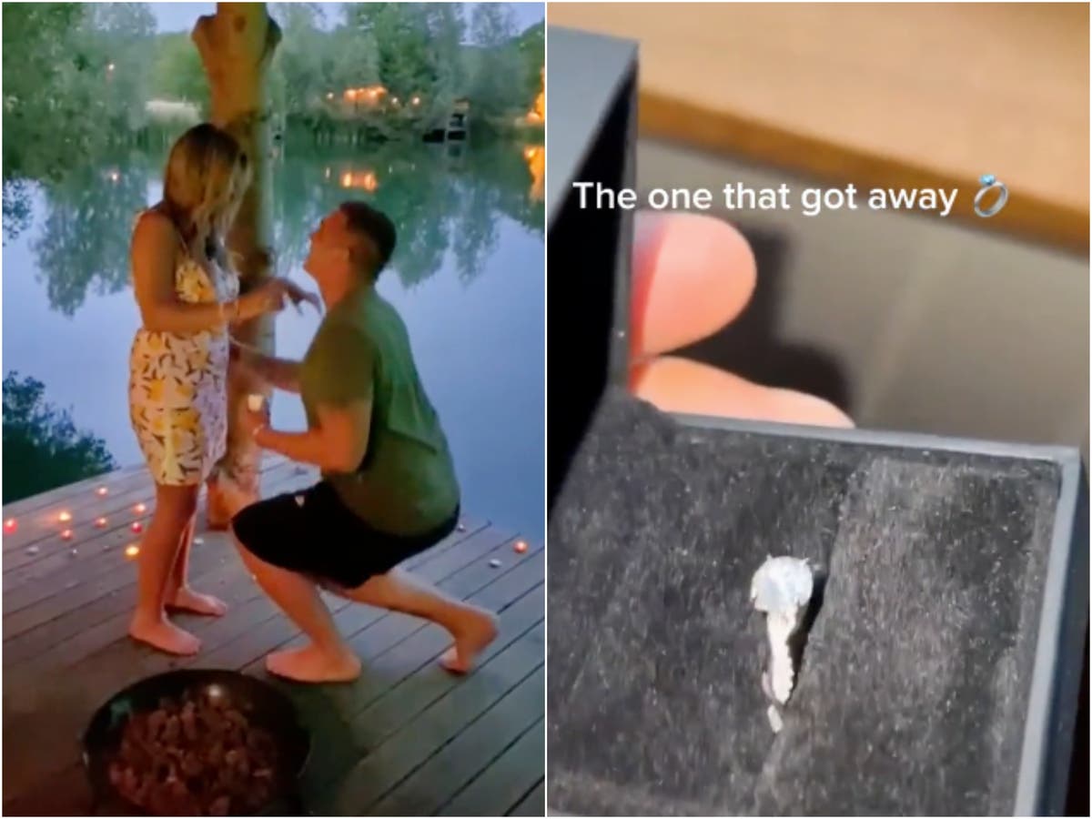 Man drops £1,000 engagement ring in lake in proposal gone wrong