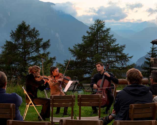 <p>High times: performers at Verbier Festival in the Swiss Alps</p>