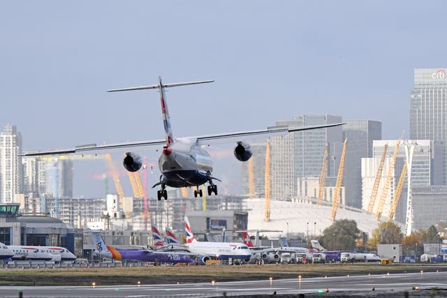 London City Airport wants its ban on flights after 1pm on Saturdays to be scrapped (Victoria Jones/PA)