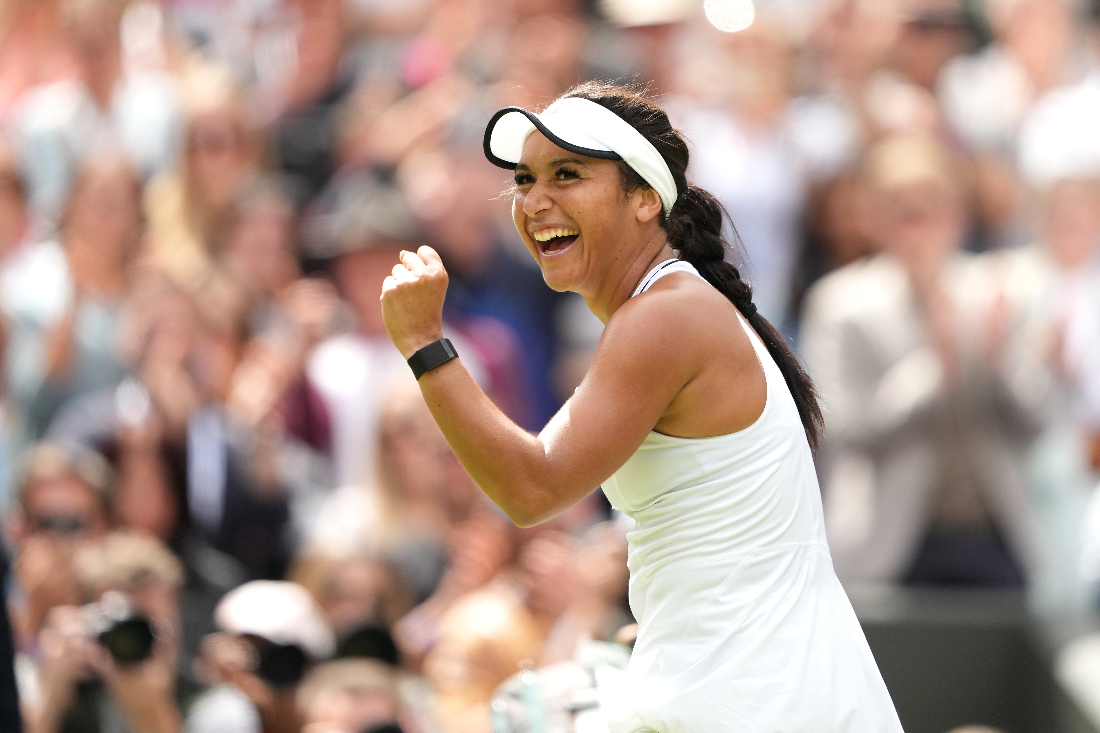 Heather Watson broke new ground at Wimbledon (Zac Goodwin/PA)