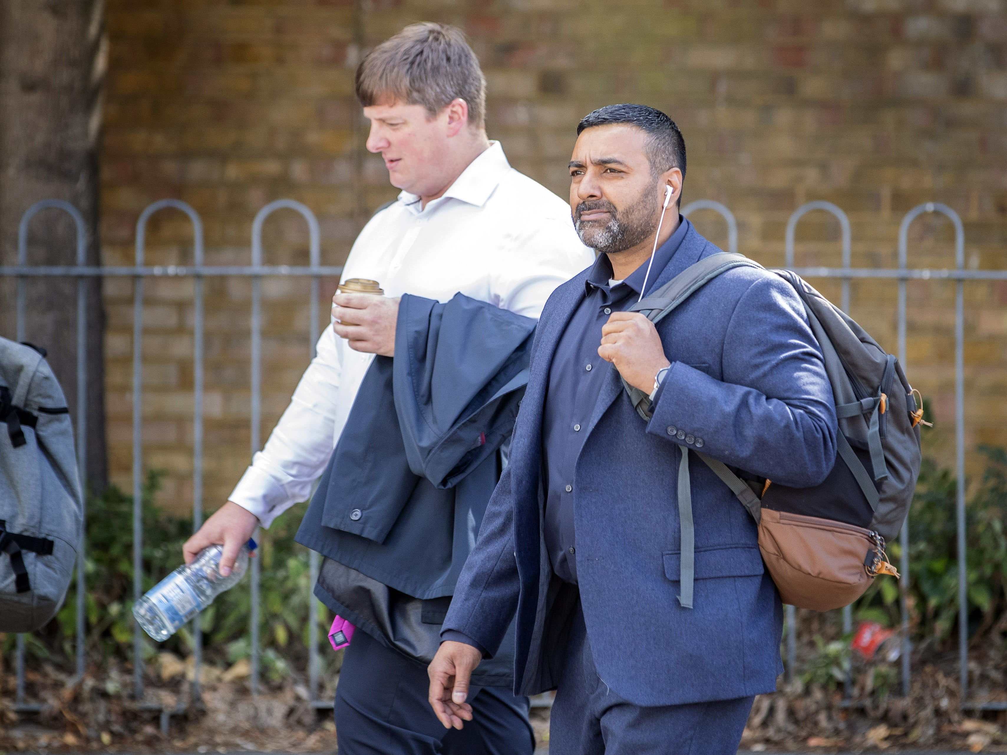 <p>PC Sukhdev Jeer (right) and PC Paul Hefford have been dismissed from the Met Police</p>