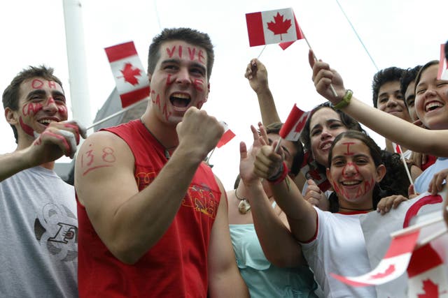<p>Revellers celebrate Canada Day in Toronto</p>