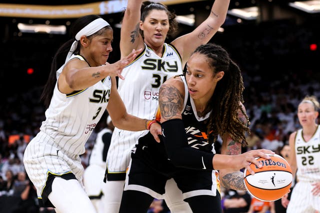 <p>Brittney Griner (#42) usually plays for Phoenix Mercury</p>