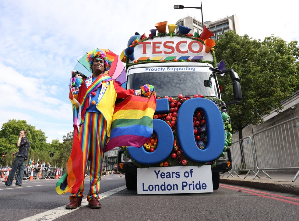 This year’s parade is celebrating 50 years since the first Pride took place in the UK (James Manning/PA)