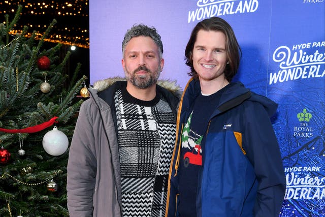 <p>Matt Jameson and Daniel Mckee of 'Married at First Sight' attend the VIP Preview evening of Hyde Park Winter Wonderland</p>