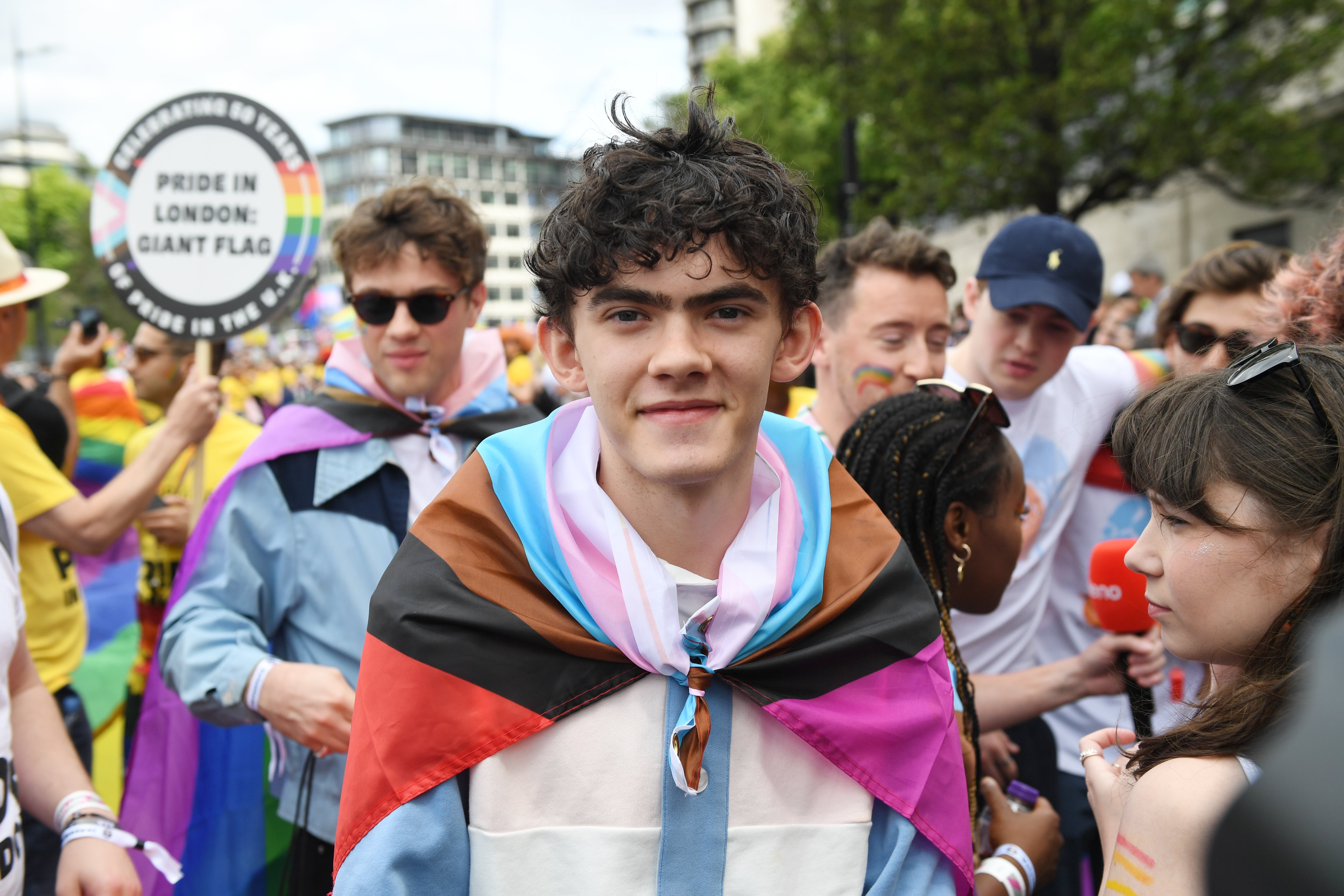 Joe Locke attends Pride in London 2022