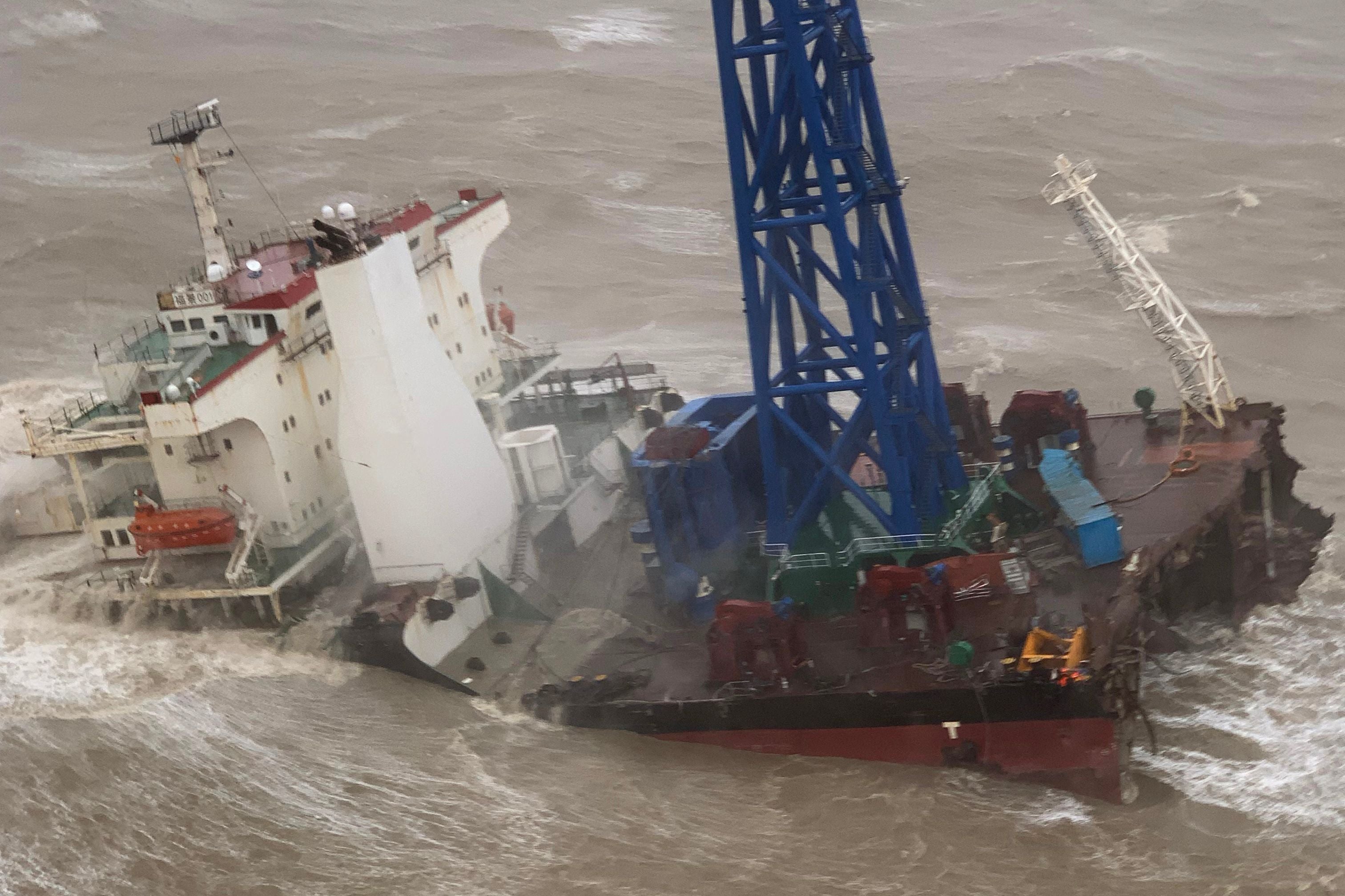 Just three of the 30 workers onboard have been rescused to far