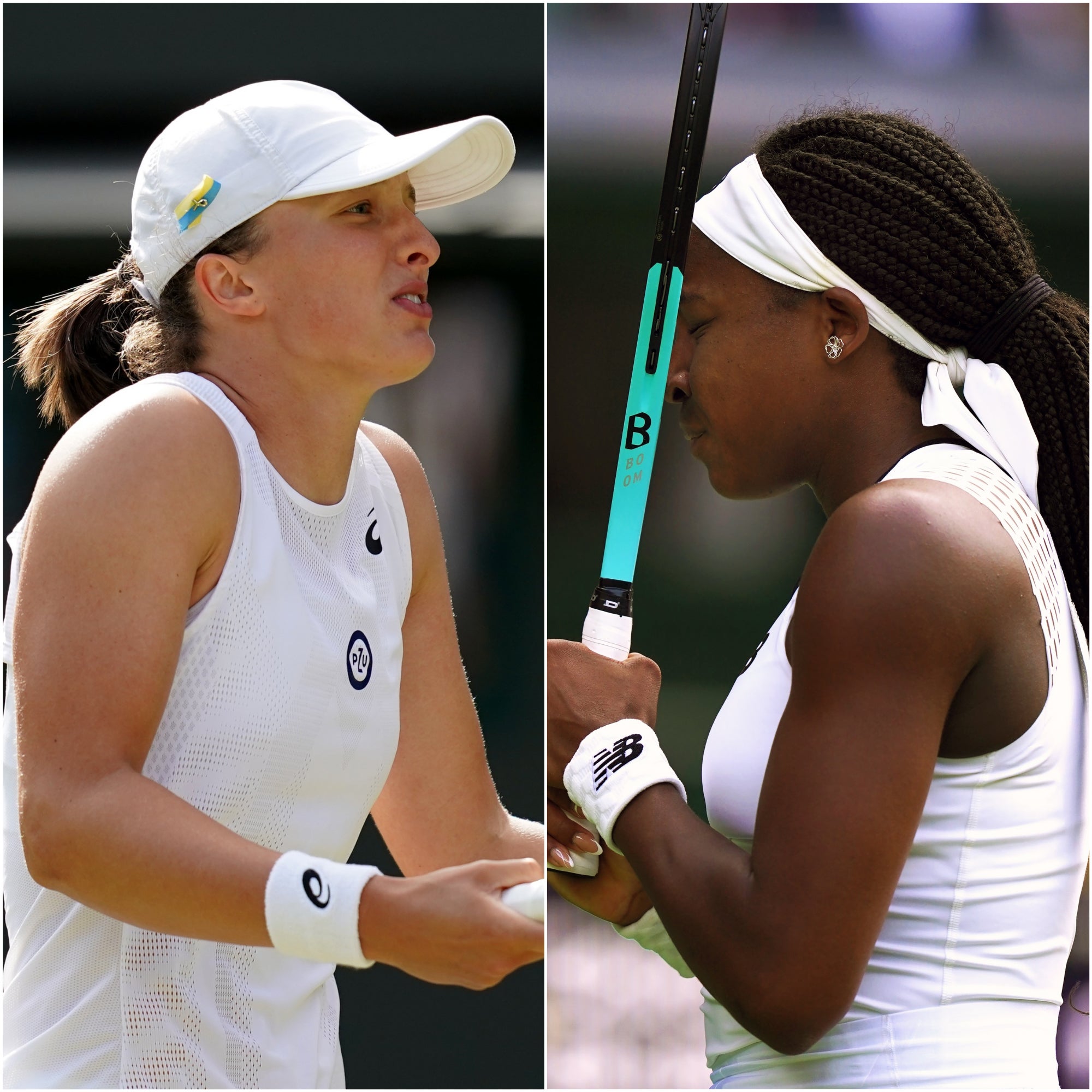 Iga Swiatek and Coco Gauff exited Wimbledon on Saturday (John Walton/PA)