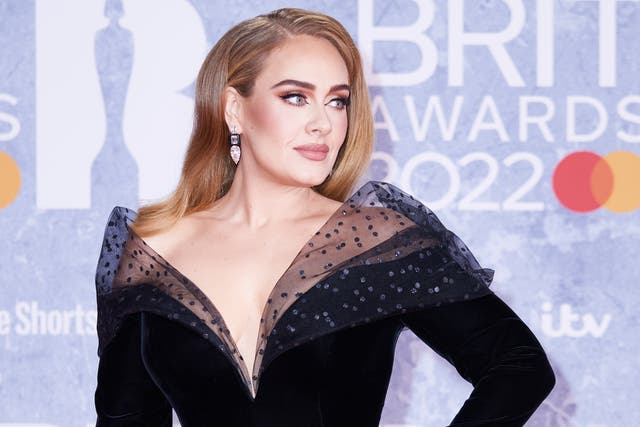 <p>Adele attends The BRIT Awards 2022 at The O2 Arena on February 08, 2022</p>