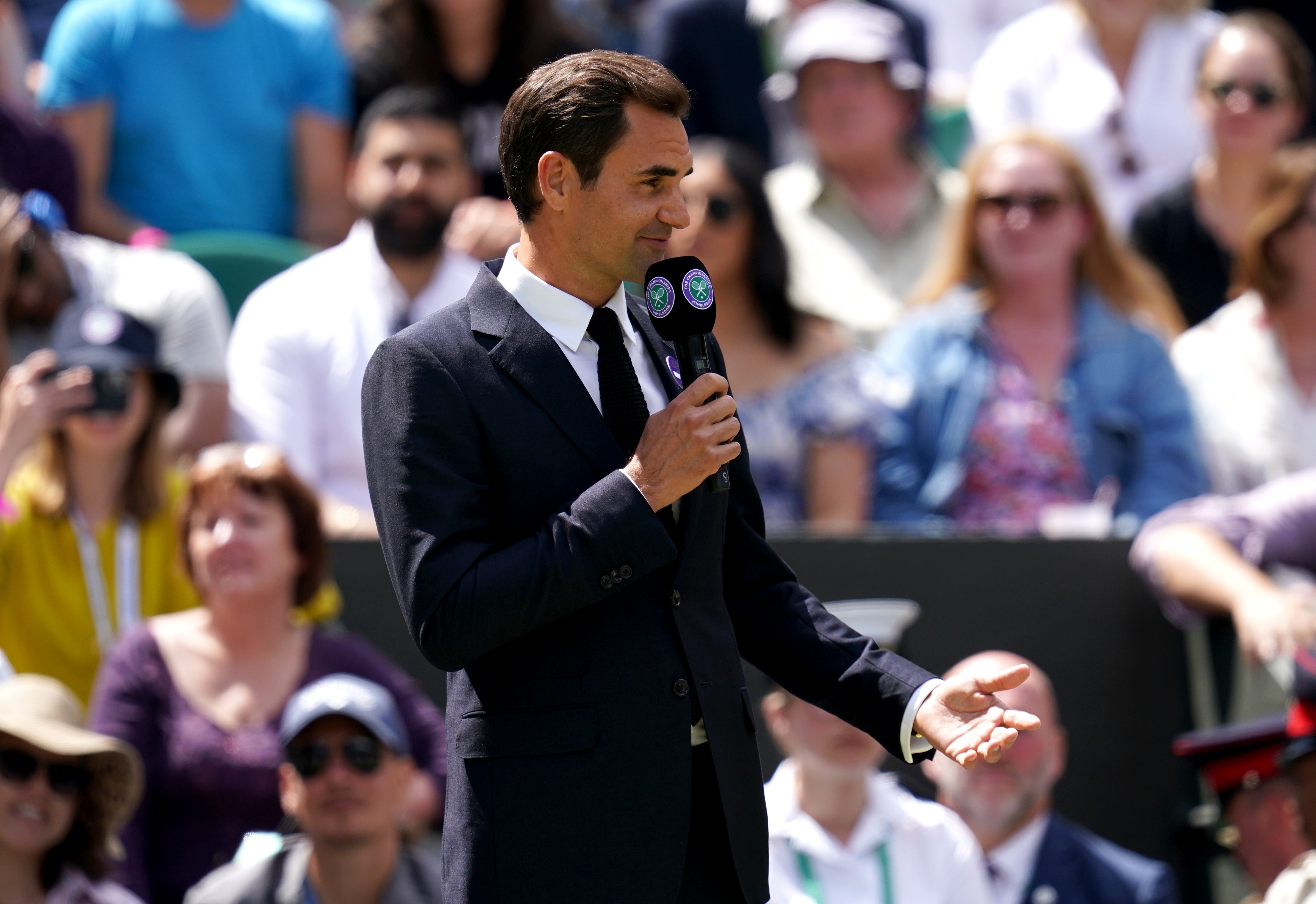 Roger Federer appeared to get the loudest ovation as he stepped out on Centre Court again (John Walton/PA)