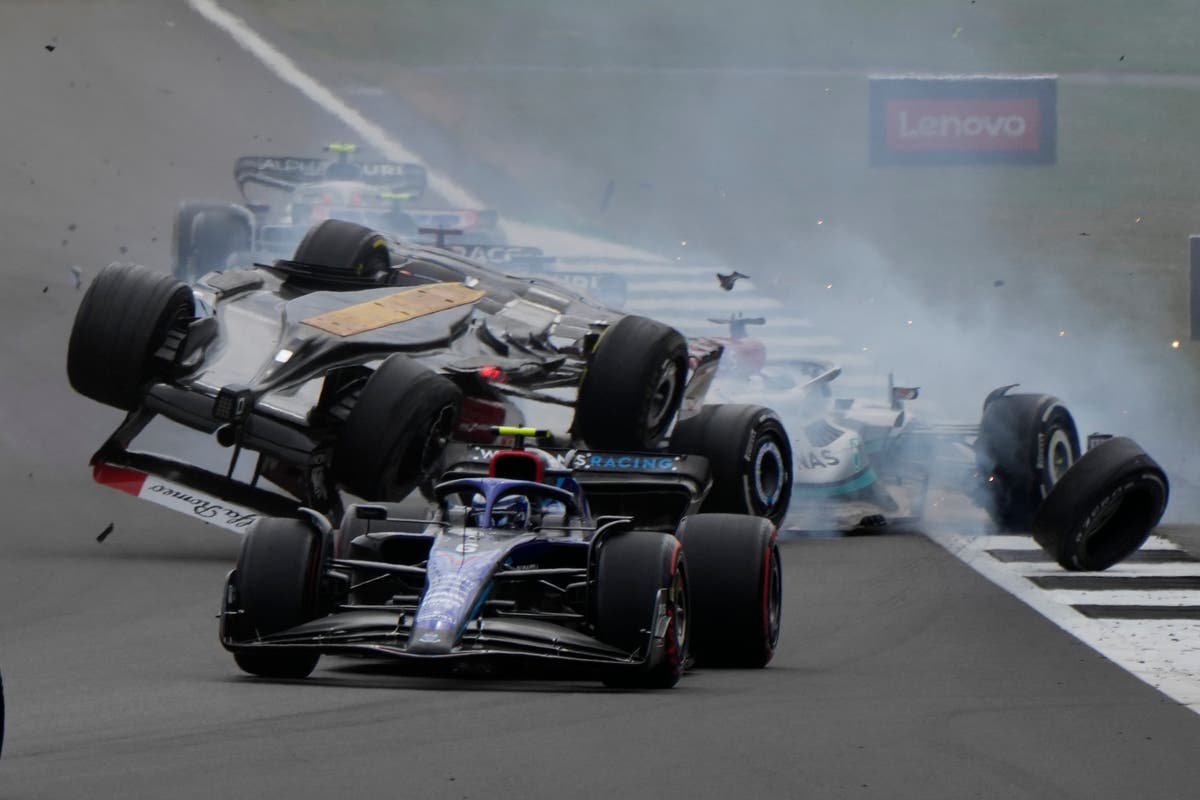 F1: Zhou Guanyu taken to medical centre after massive first-lap crash at British Grand Prix