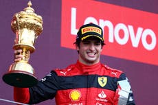 British Grand Prix: Carlos Sainz wins chaotic race with Lewis Hamilton third after big early Silverstone crash