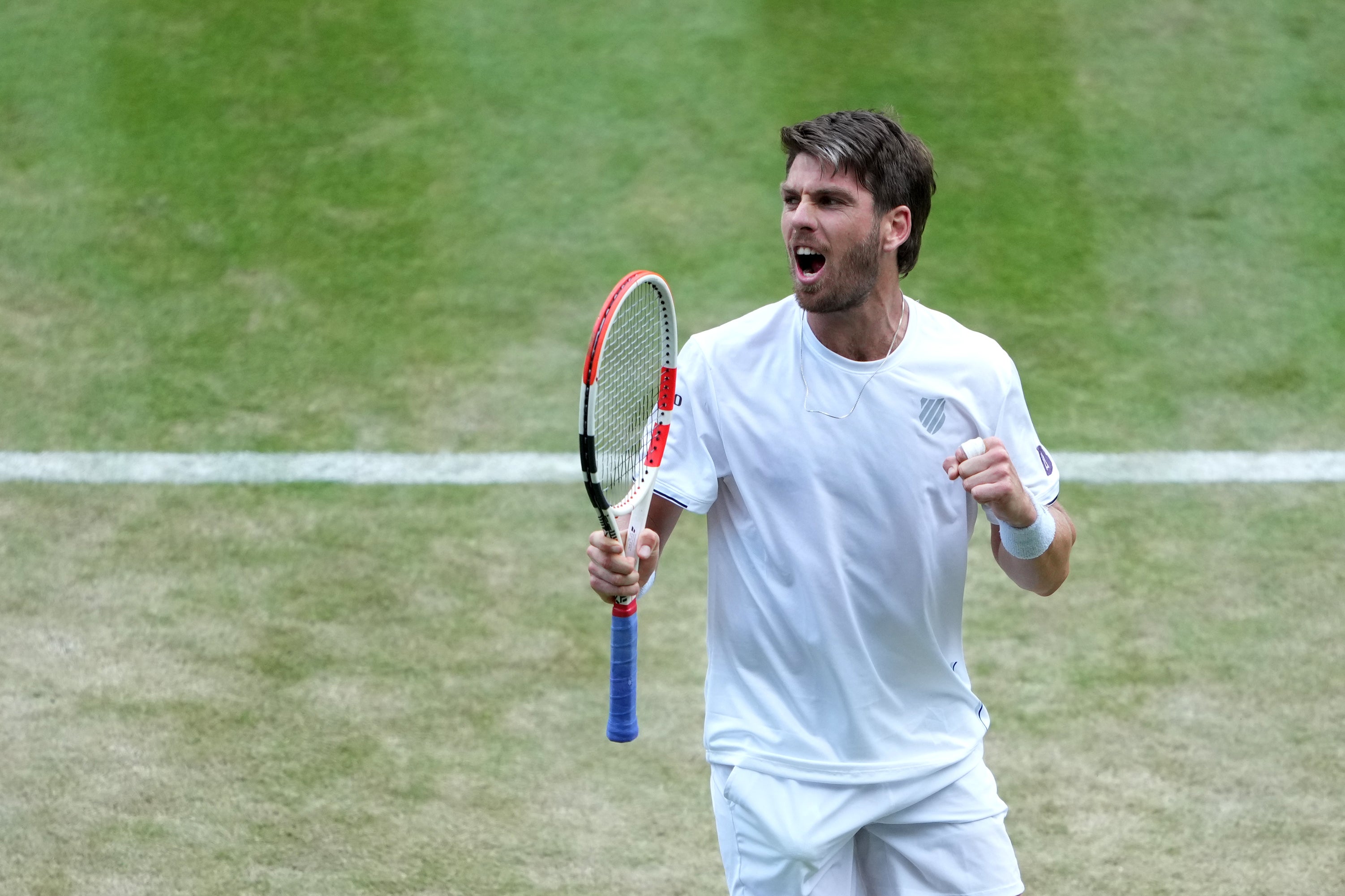 Cameron Norrie clenches his fist after beating Tommy Paul (Zac Goodwin/PA)