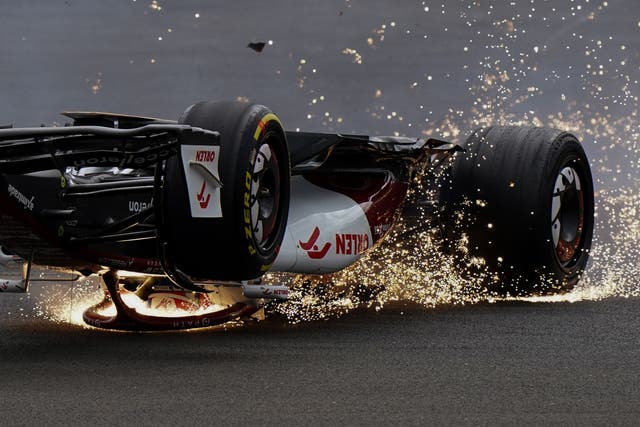 <p>Zhou Guanyu’s terrifying crash sparked off a dramatic British Grand Prix (Tim Goode/PA)</p>