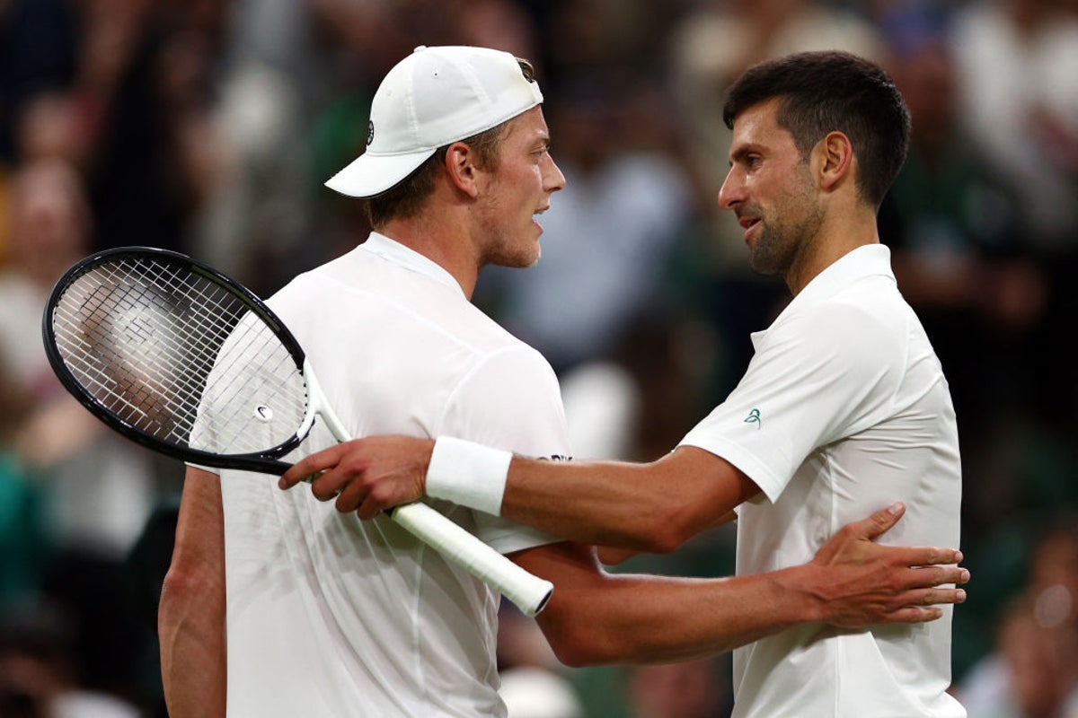 Novak Djokovic ends Tim van Rijthoven’s Wimbledon run to reach quarter-finals