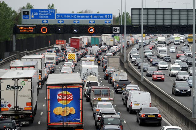 Traffic jams are expected amid protest over rising fuel prices (Andrew Matthews/PA)