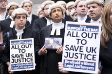 Barristers’ strike ‘the government’s fault’, victims’ advocates say after minister blames lawyers