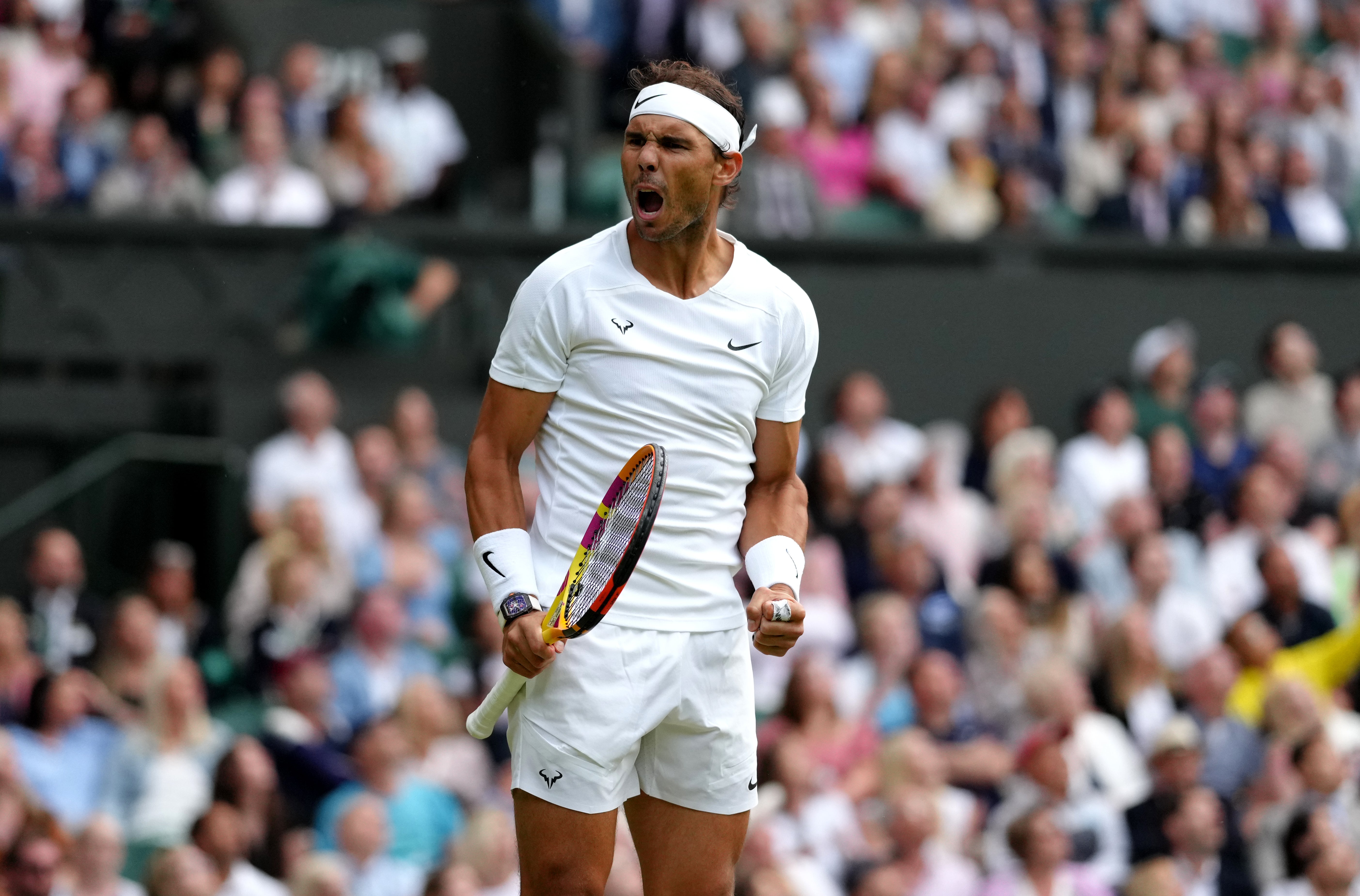 Rafael Nadal continues his quest for a calendar grand slam on day eight at Wimbledon (John Walton/PA)